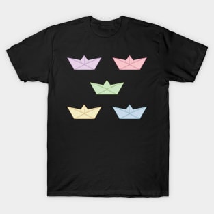 Pastel paper boats set T-Shirt